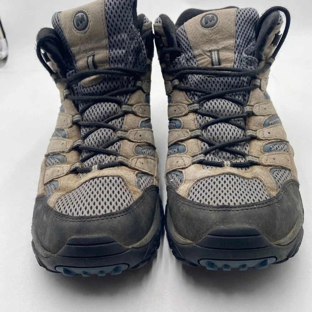 Merrell Moab 2 Mid Ventilator Hiking Boots Men 11 Walnt Grey J42485 Vibram Trail
